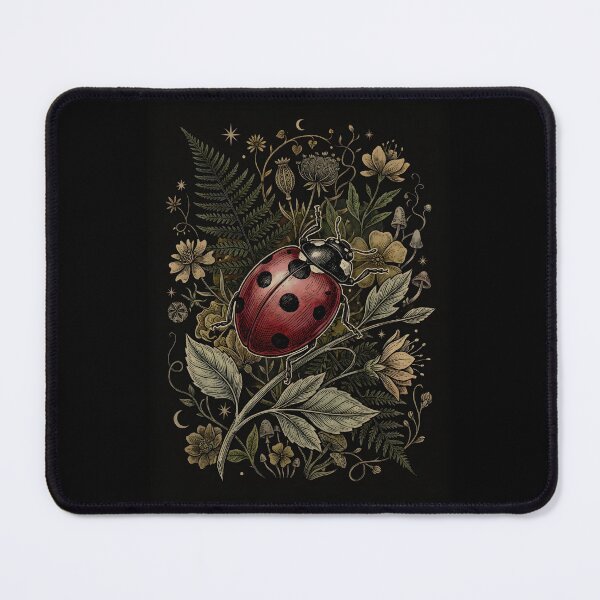 Item preview, Dark Academia Ladybug Vintage Botanical Celestial Art designed and sold by K Design Store.