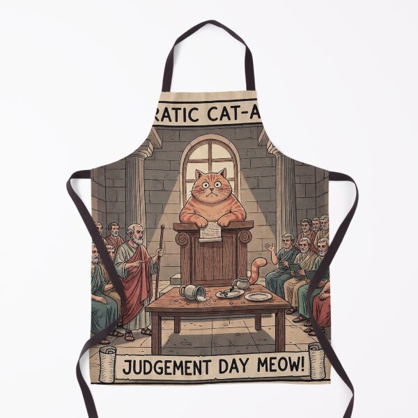 Item preview, The Socratic Cat-astrophe - Philosophy Humor Art designed and sold by codex antique.