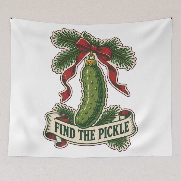 Item preview, Pickle Christmas Find the Pickle Ornament | Funny Christmas Tree Tradition designed and sold by StickyGuys.