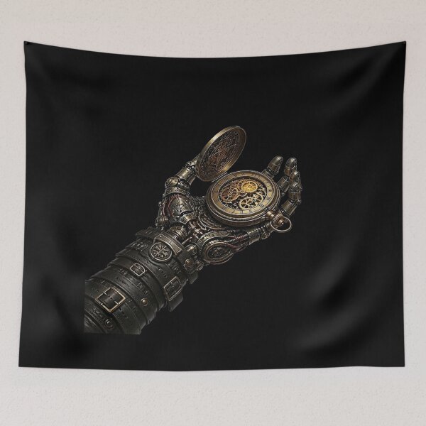 Item preview, Biomechanical Pocket Watch Steampunk Gauntlet designed and sold by LazyDayzCo.