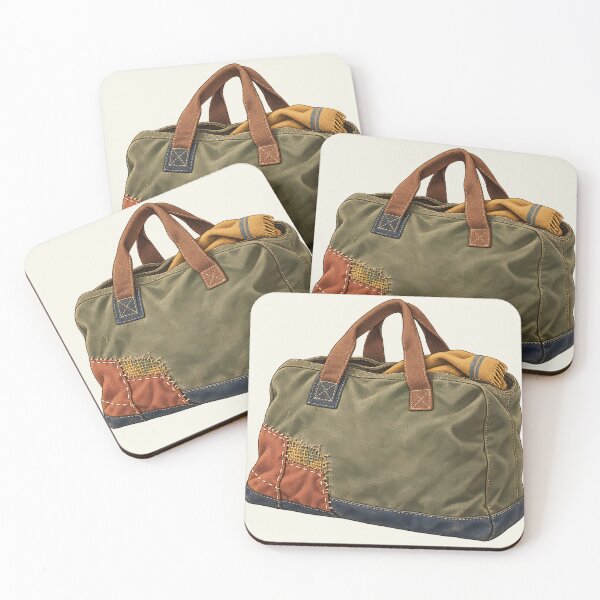 Item preview, Visible Mending Patchwork Rustic Canvas Bag Art designed and sold by MythicCotton.
