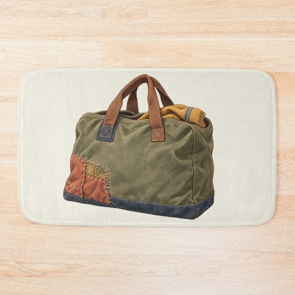 Item preview, Visible Mending Patchwork Rustic Canvas Bag Art designed and sold by MythicCotton.