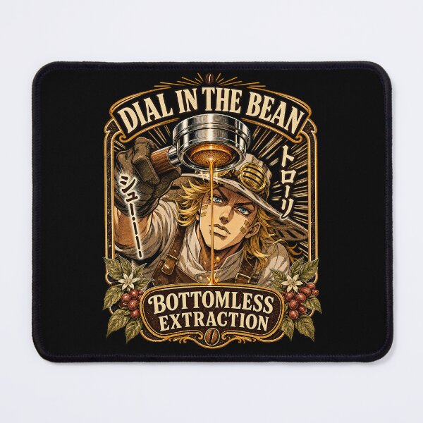 Item preview, Retro 90s Manga Specialty Coffee Barista Dial In The Bean Graphic designed and sold by lamiarte.