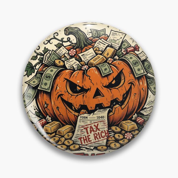 Item preview, Trick or Treat Tax the Rich – Anti Billionaire Halloween Sticker Design designed and sold by OuttaOrbitSlaps.