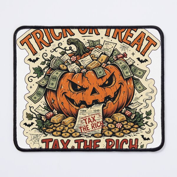 Item preview, Trick or Treat Tax the Rich – Anti Billionaire Halloween Sticker Design designed and sold by OuttaOrbitSlaps.