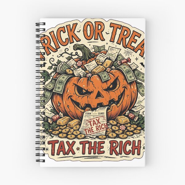 Item preview, Trick or Treat Tax the Rich – Anti Billionaire Halloween Sticker Design designed and sold by OuttaOrbitSlaps.