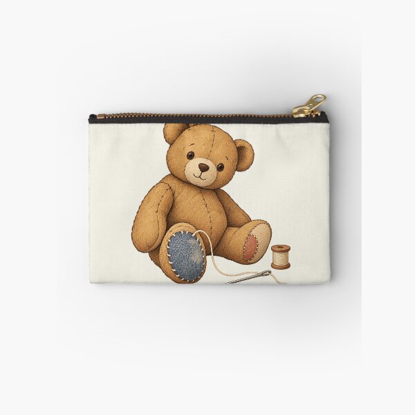 Item preview, Hand-Mended Teddy Bear with Visible Patchwork Art designed and sold by MythicCotton.