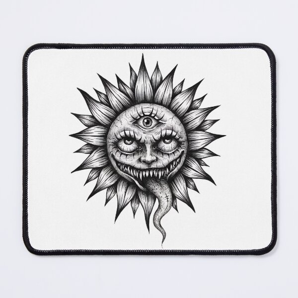 Item preview, Creepy Sun Face Gothic Occult Illustration designed and sold by Snifferius.