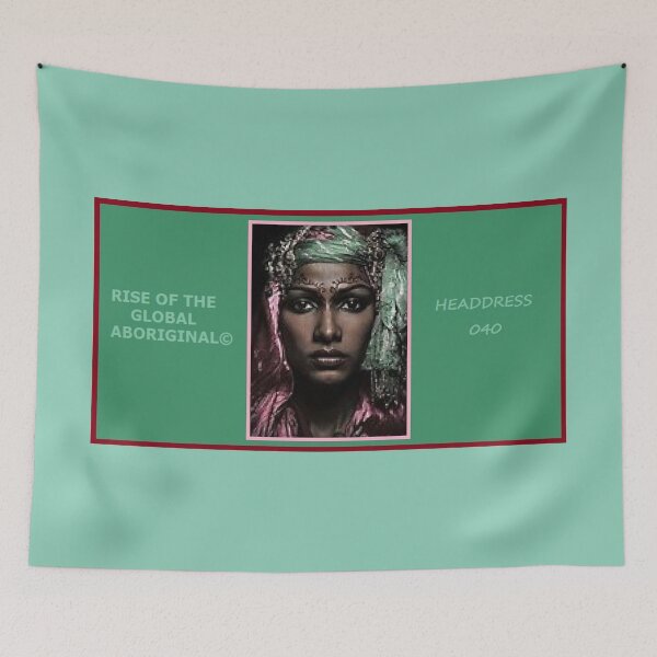 Item preview, Mu’ur (UM) Empire™ al-Benhadiel©™ Headdress 040, mint background designed and sold by HardyKnitDesign.