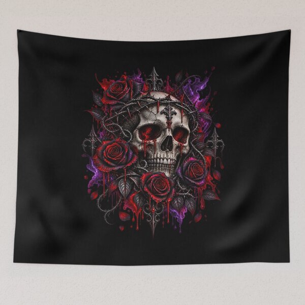 Item preview, Gothic Skull & Black Roses – Dark Romance designed and sold by Redshop04.
