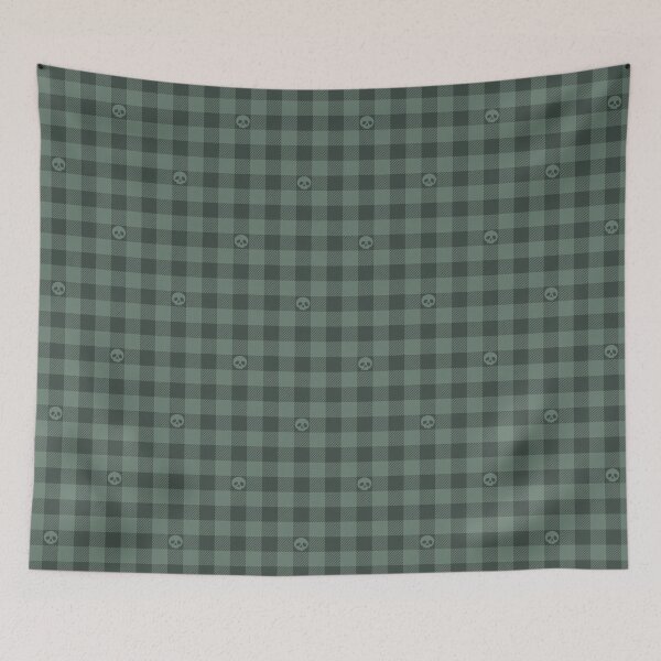 Item preview, Green Skull Plaid designed and sold by VHaywardDesigns.