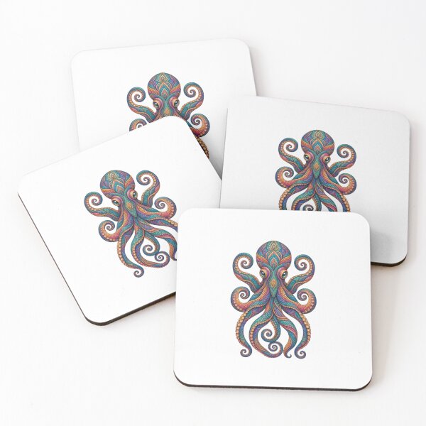 Item preview, Ornate Mandala Octopus Psychedelic Colorful Sea Creature Illustration designed and sold by ArtivaaStudio.