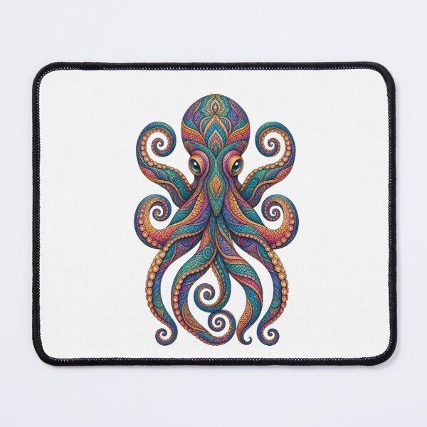 Item preview, Ornate Mandala Octopus Psychedelic Colorful Sea Creature Illustration designed and sold by ArtivaaStudio.