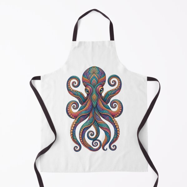 Item preview, Ornate Mandala Octopus Psychedelic Colorful Sea Creature Illustration designed and sold by ArtivaaStudio.