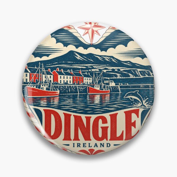 Item preview, Dingle Ireland Travel Souvenir Nautical Woodcut Heart designed and sold by VisualArtsOasis.