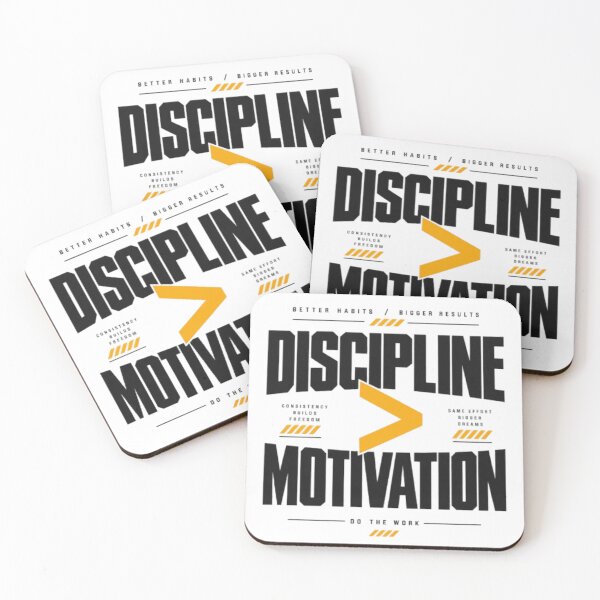 Item preview, Discipline  Motivation – Powerful Growth Mindset Motivational Typography designed and sold by Life Quotes.