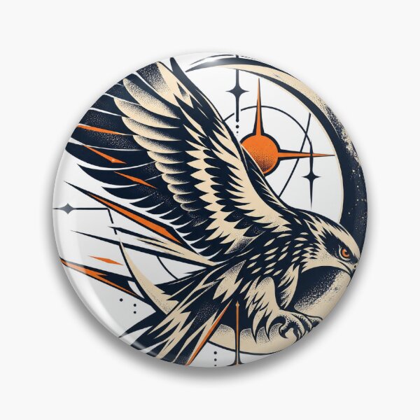 Item preview, Nocturnal Falcon Moon Emblem designed and sold by afmoh123.