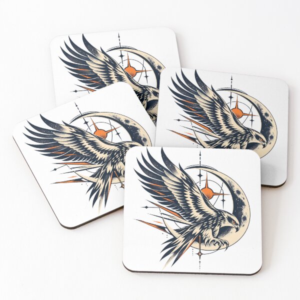 Item preview, Nocturnal Falcon Moon Emblem designed and sold by afmoh123.