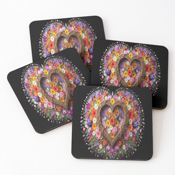 Item preview,  Vibrant Floral Heart - Botanical Wood Carving Art designed and sold by Breezes-of-Ida.