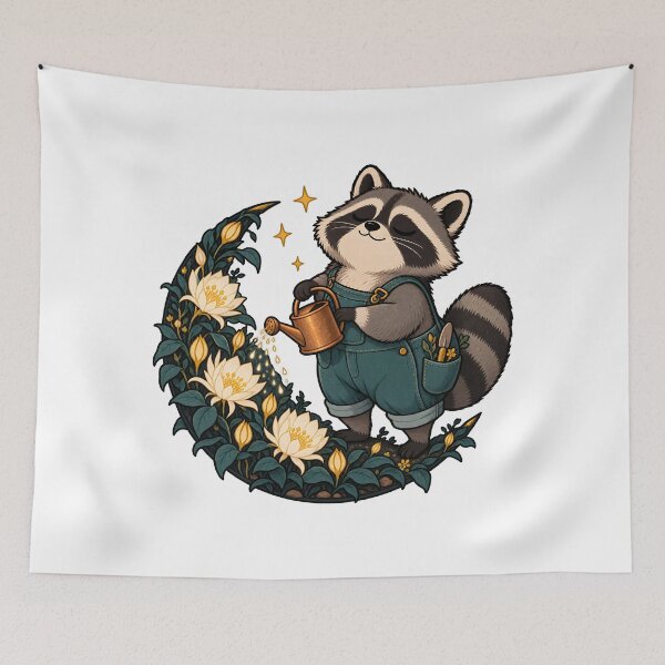 Item preview, Raccoon Night Gardener designed and sold by EpicwaveDesigns.