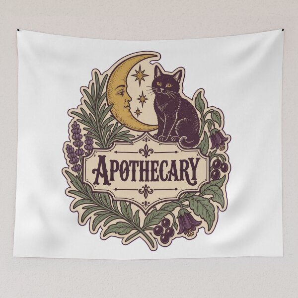 Item preview, Witches Apothecary Label | Vintage Witchy Herbal Kitchen Witch Bottle Art designed and sold by StickyGuys.