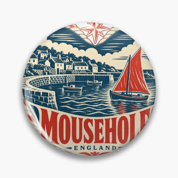 Artikelvorschau, Mousehole, England Reiseandenken Nautisches Holzschnittherz entworfen und verkauft von VisualArtsOasis.