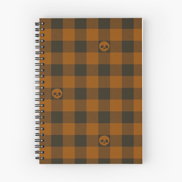 Item preview, Orange Skull Plaid designed and sold by VHaywardDesigns.