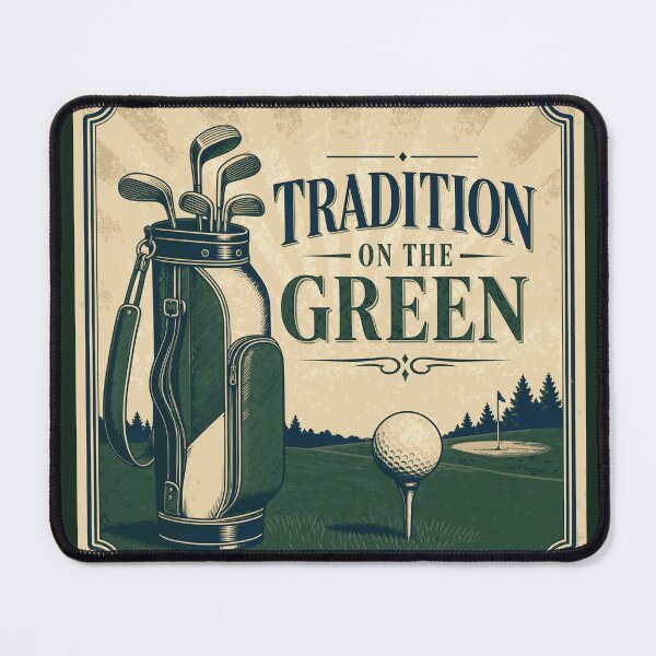 Item preview, Golf Tradition On The Green Retro Vintage - Mens Classic 50s Sports Gift - Vintage Golf Bag Art designed and sold by BelievingCreates.