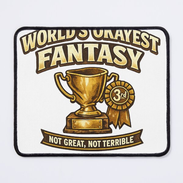 Item preview, Fantasy Football Gift - Worlds Okayest Manager designed and sold by RedRubyBubble.