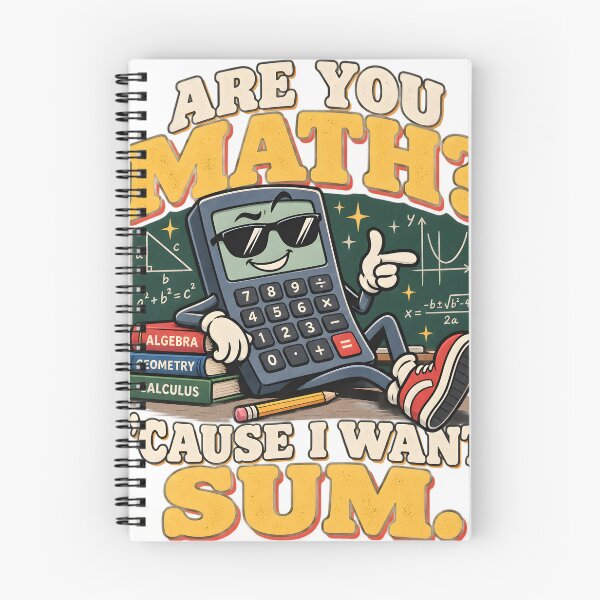 Item preview, Are You Math? ’Cause I Want Sum – Funny Math Pun Calculator designed and sold by Offline Behavior.