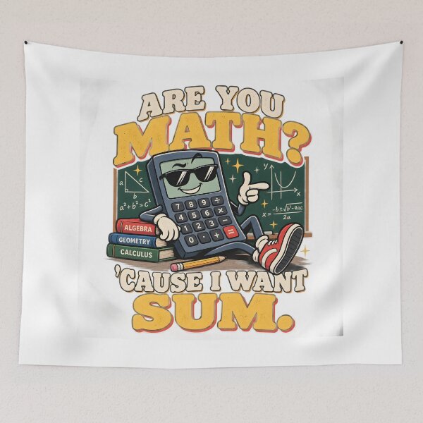 Item preview, Are You Math? ’Cause I Want Sum – Funny Math Pun Calculator designed and sold by Offline Behavior.