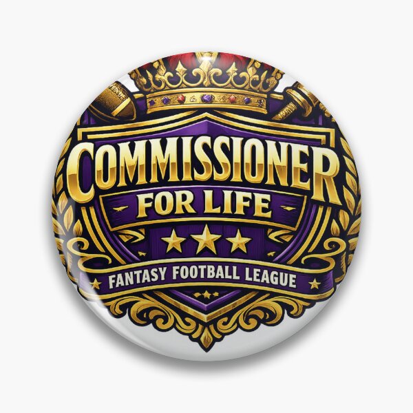 Item preview, Fantasy Football Gift - Commissioner For Life designed and sold by RedRubyBubble.