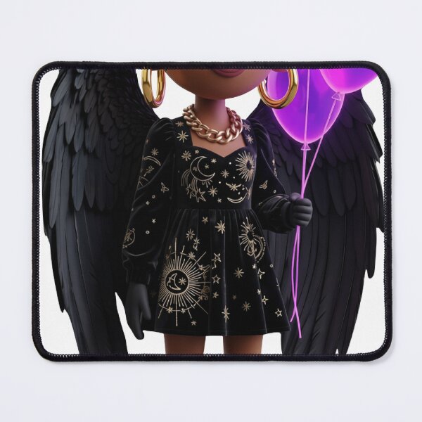 Item preview, Goth Angel Balloons Doll and Cat designed and sold by GorgezBoo.