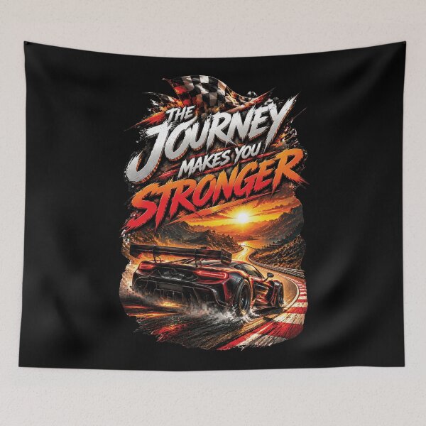 Item preview, The Journey Makes You Stronger | Supercar Racing Motivation Design designed and sold by M. Mamdouh Artworks.