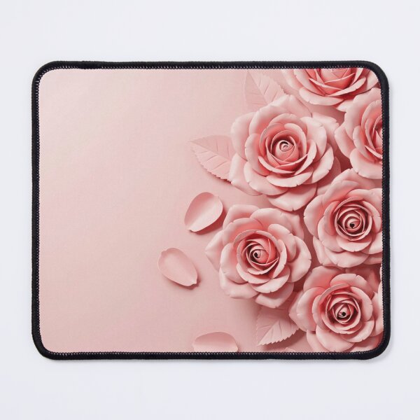 Item preview, Elegant 3D Pink Roses on Blush Background designed and sold by Ed & Harmony.