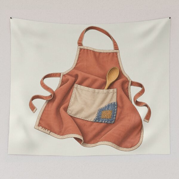Item preview, Visible Mending Rustic Apron Patchwork Art designed and sold by MythicCotton.