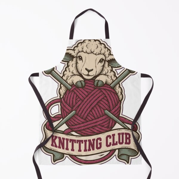 Item preview, Knitting Club Varsity Crest | Vintage Knitter Yarn and Needles Club Design designed and sold by StickyGuys.