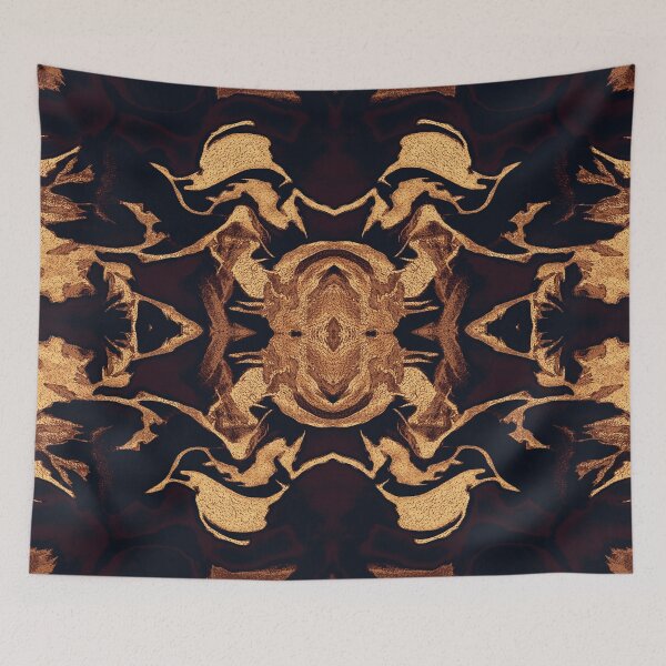 Item preview, Ember Gold Kaleidoscope – Luxurious Abstract Botanical designed and sold by SulkaCreative.