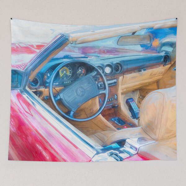Item preview,  1987 Mercedes 560 SL Signal Red Roadster  designed and sold by RichFrancoCars.