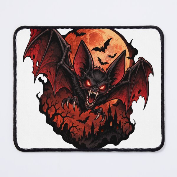 Item preview, Terrifying Vampire Bat Under Blood Moon designed and sold by tompod.