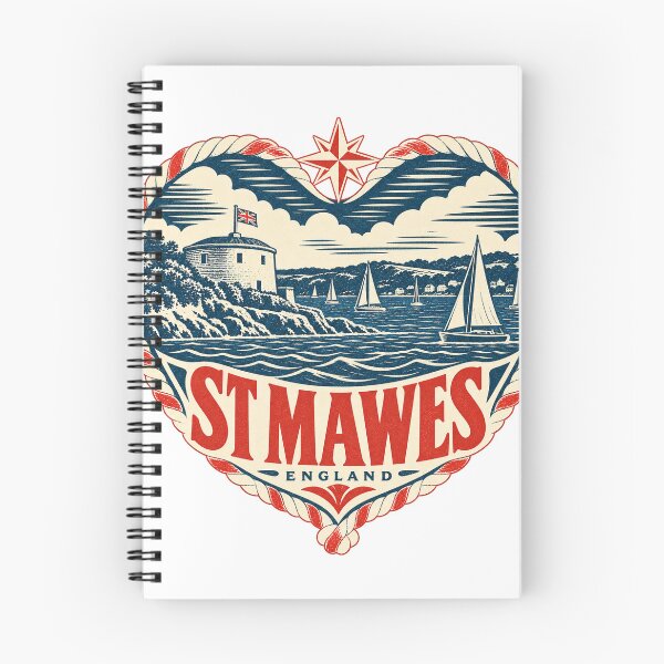 Item preview, St Mawes England Travel Souvenir Nautical Woodcut Heart designed and sold by VisualArtsOasis.