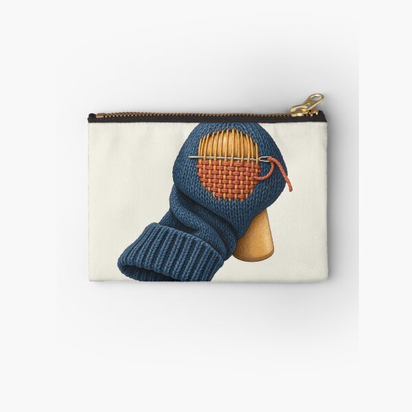 Item preview, Visible Mending Darning Mushroom Knit Art designed and sold by MythicCotton.