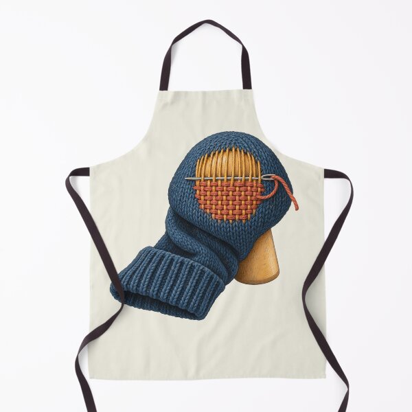 Item preview, Visible Mending Darning Mushroom Knit Art designed and sold by MythicCotton.
