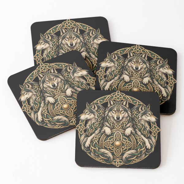 Item preview, Celtic Wolf Pack - Knotted Shield designed and sold by lAnJefurtifeu.