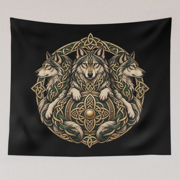 Item preview, Celtic Wolf Pack - Knotted Shield designed and sold by lAnJefurtifeu.