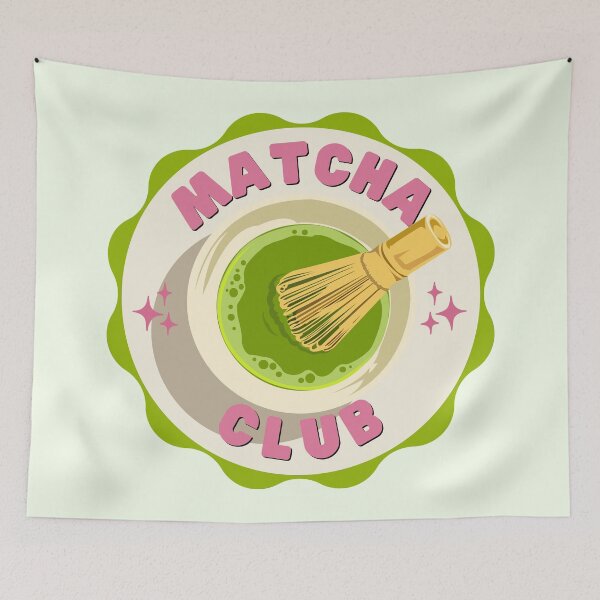 Item preview, matcha club - badge designed and sold by PeachyLitchi.