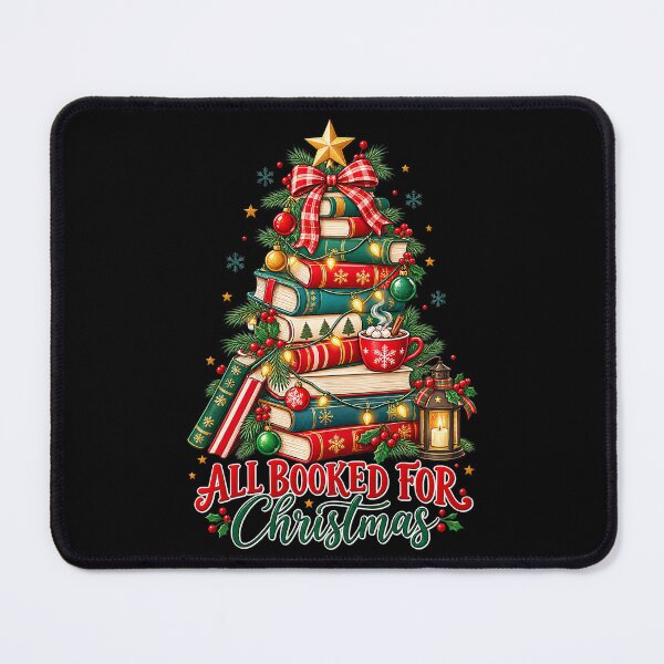 Item preview, All Booked For Christmas Book Christmas Tree Lights Teacher designed and sold by Anime-Nomad.