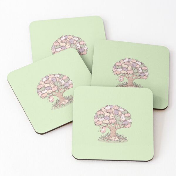 Item preview, Cute Bunny Tree Whimsical Pastel Rabbits Kawaii Cottagecore Art designed and sold by ArtivaaStudio.
