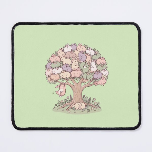 Item preview, Cute Bunny Tree Whimsical Pastel Rabbits Kawaii Cottagecore Art designed and sold by ArtivaaStudio.