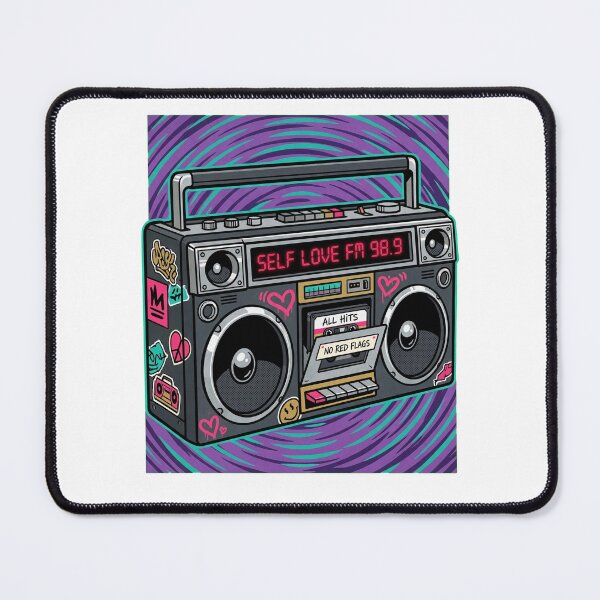 Item preview, SELF LOVE FM 98.9 - All Hits No Red Flags Boombox designed and sold by LaunchLabs26.
